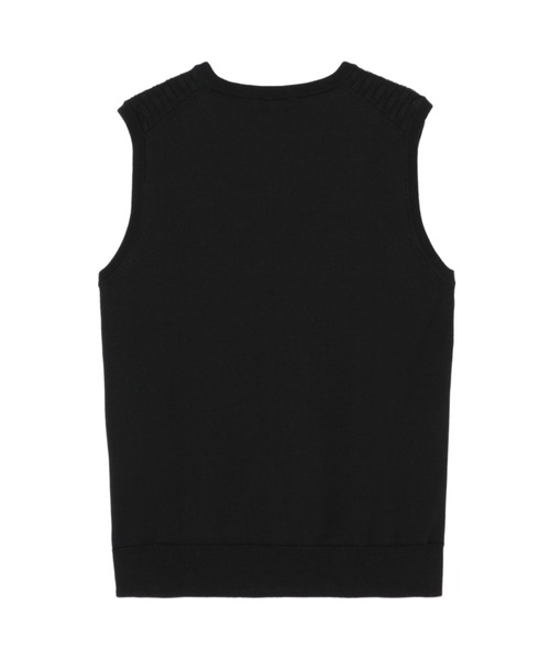BRICK HOUSE by TOKYO SHIRT(ブリックハウス)の「Vネックニットベスト バスケット柄(ベスト・メンズ・ブラック/ネイビー・LL/L/M)」の4枚目の写真