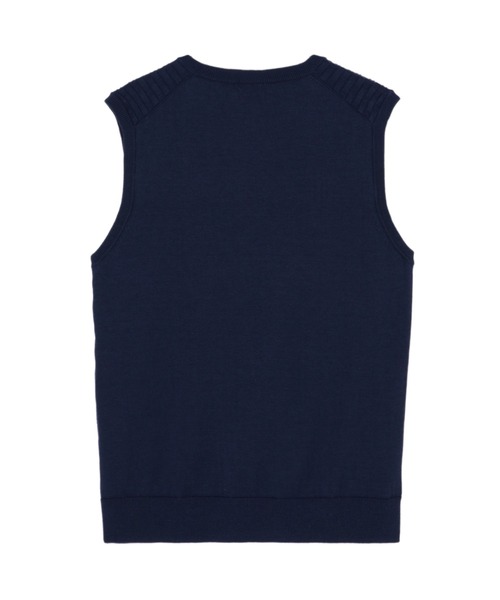 BRICK HOUSE by TOKYO SHIRT(ブリックハウス)の「Vネックニットベスト バスケット柄(ベスト・メンズ・ブラック/ネイビー・LL/L/M)」の9枚目の写真