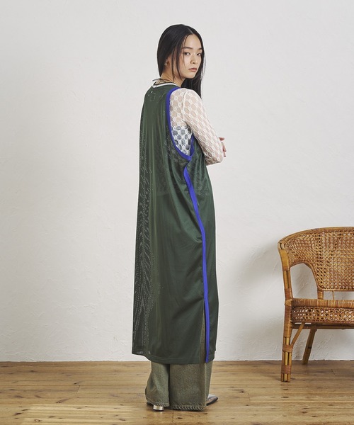 OKIRAKU（オキラク）の「(OKIRAKU×ROSE BUD)MESH  TANK DRESS（ワンピース・レディース・グリーン/ブラック・ONE SIZE）」の11枚目の写真