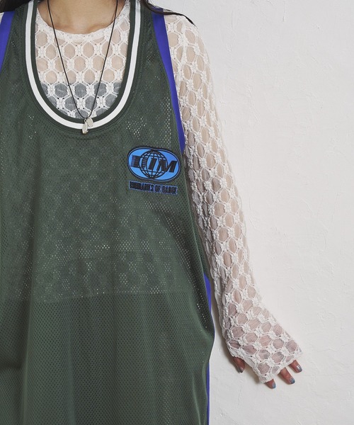 OKIRAKU（オキラク）の「(OKIRAKU×ROSE BUD)MESH  TANK DRESS（ワンピース・レディース・グリーン/ブラック・ONE SIZE）」の13枚目の写真