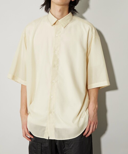 CITEN（シテン）の「＜CITEN＞エアリーテックスビッグシャツ（シャツ/ブラウス・メンズ・ベージュ/ブラック/ライトブルー/ナチュラル・S/M/L）」の6枚目の写真