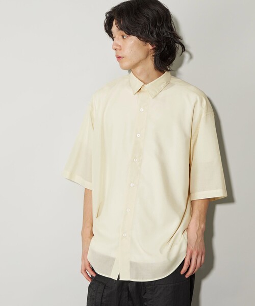 CITEN（シテン）の「＜CITEN＞エアリーテックスビッグシャツ（シャツ/ブラウス・メンズ・ベージュ/ブラック/ライトブルー/ナチュラル・S/M/L）」の7枚目の写真