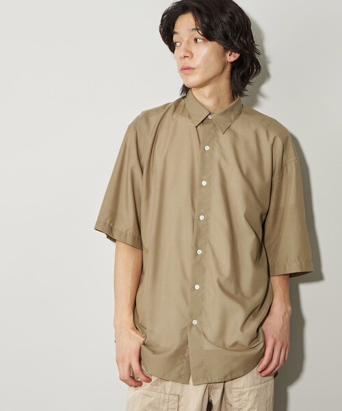 CITEN（シテン）の「＜CITEN＞エアリーテックスビッグシャツ（シャツ/ブラウス・メンズ・ベージュ/ブラック/ライトブルー/ナチュラル・S/M/L）」の12枚目の写真