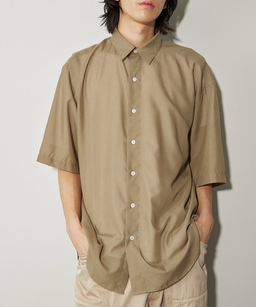 CITEN（シテン）の「＜CITEN＞エアリーテックスビッグシャツ（シャツ/ブラウス・メンズ・ベージュ/ブラック/ライトブルー/ナチュラル・S/M/L）」の14枚目の写真