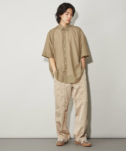 CITEN（シテン）の「＜CITEN＞エアリーテックスビッグシャツ（シャツ/ブラウス・メンズ・ベージュ/ブラック/ライトブルー/ナチュラル・S/M/L）」の15枚目の写真