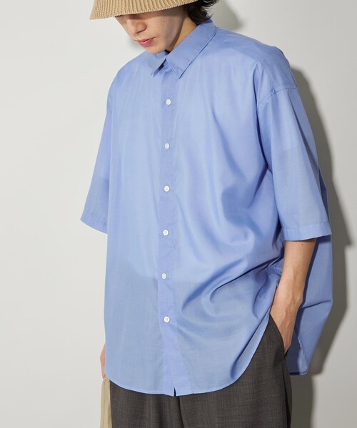 CITEN（シテン）の「＜CITEN＞エアリーテックスビッグシャツ（シャツ/ブラウス・メンズ・ベージュ/ブラック/ライトブルー/ナチュラル・S/M/L）」の16枚目の写真