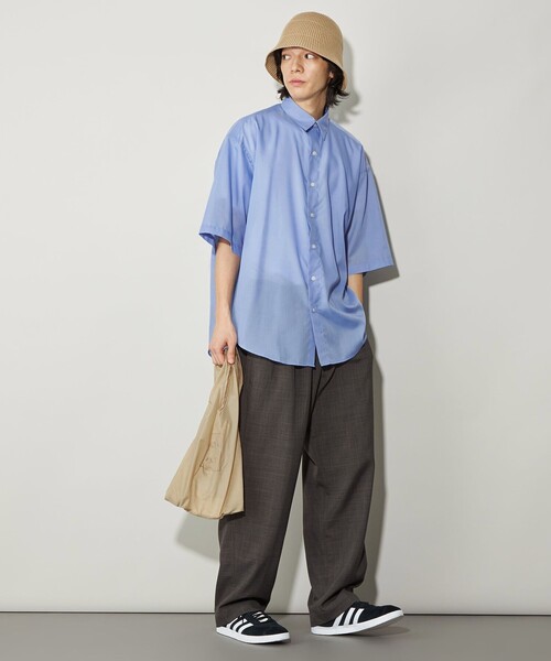 CITEN（シテン）の「＜CITEN＞エアリーテックスビッグシャツ（シャツ/ブラウス・メンズ・ベージュ/ブラック/ライトブルー/ナチュラル・S/M/L）」の19枚目の写真