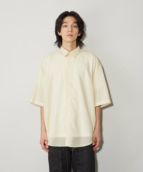 CITEN（シテン）の「＜CITEN＞エアリーテックスビッグシャツ（シャツ/ブラウス・メンズ・ベージュ/ブラック/ライトブルー/ナチュラル・S/M/L）」の20枚目の写真