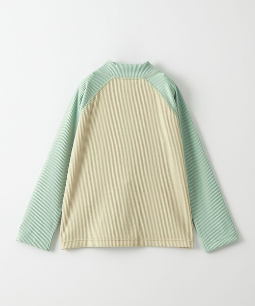 green label relaxing（グリーンレーベルリラクシング）の「GLR バイカラー ラッシュガード / キッズ 100cm-130cm（水着・キッズ・オリーブ/ライラック・100cm/110cm/120cm/130cm）」の8枚目の写真