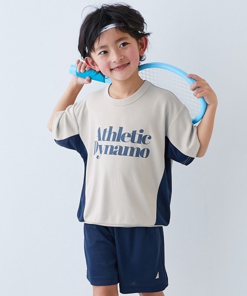 devirock（デビロック）の「速乾 サラっとストレッチメッシュ おしゃれスポーツセットアップ（セットアップ・キッズ・ブラック系/グレー系その他/グリーン系・100cm/110cm/120cm/130cm/140cm/150cm/160cm）」の2枚目の写真