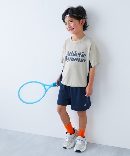 devirock（デビロック）の「速乾 サラっとストレッチメッシュ おしゃれスポーツセットアップ（セットアップ・キッズ・ブラック系/グレー系その他/グリーン系・100cm/110cm/120cm/130cm/140cm/150cm/160cm）」の5枚目の写真