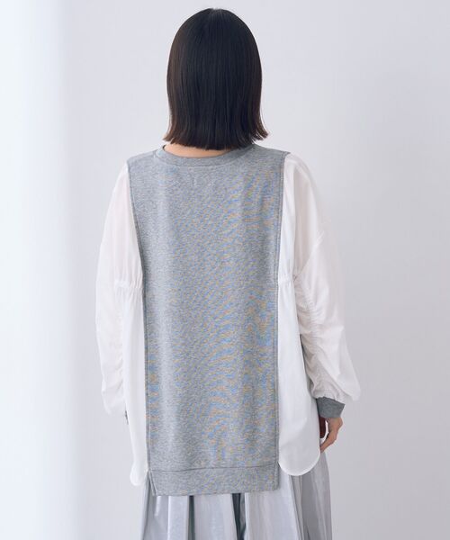 Editt by YECCA VECCA(エディットバイイェッカヴェッカ)の「ギャザーデザインプルオーバー(Tシャツ/カットソー・レディース・グレー/ブラック・FREE)」の6枚目の写真