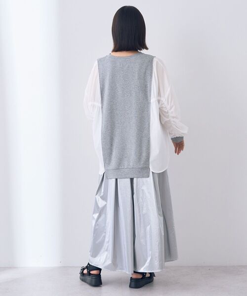 Editt by YECCA VECCA(エディットバイイェッカヴェッカ)の「ギャザーデザインプルオーバー(Tシャツ/カットソー・レディース・グレー/ブラック・FREE)」の17枚目の写真