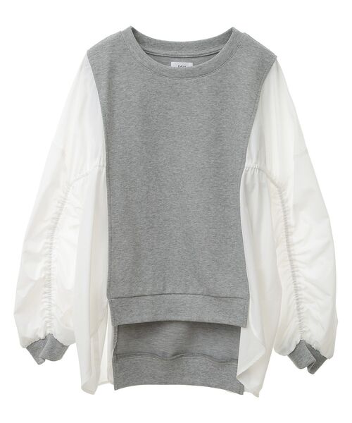 Editt by YECCA VECCA(エディットバイイェッカヴェッカ)の「ギャザーデザインプルオーバー(Tシャツ/カットソー・レディース・グレー/ブラック・FREE)」の18枚目の写真
