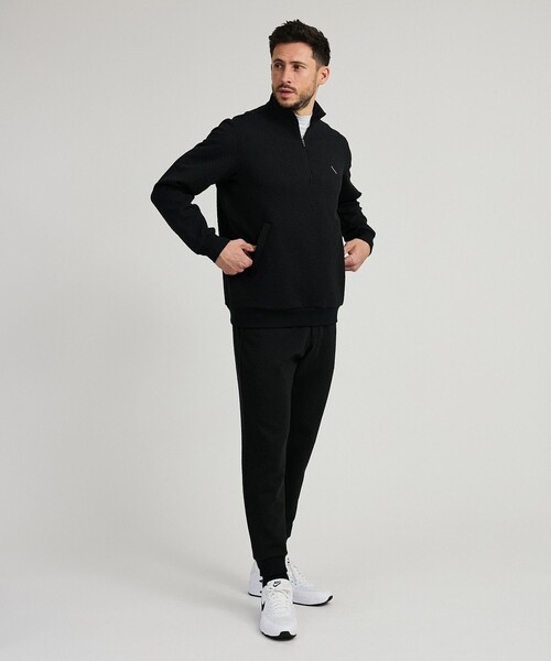 Saturdays Golf(サタデーズゴルフ)の「Air Jacquard Half Zip(ブルゾン・メンズ・ホワイト/ブラック・S/M/L/XL)」の8枚目の写真
