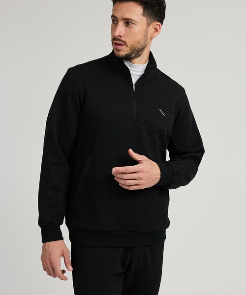 Saturdays Golf(サタデーズゴルフ)の「Air Jacquard Half Zip(ブルゾン・メンズ・ホワイト/ブラック・S/M/L/XL)」の3枚目の写真