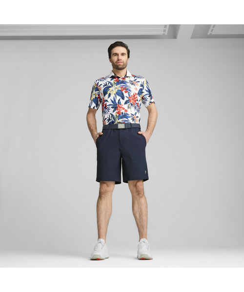 PUMA（プーマ）の「PUMA プーマ メンズ ゴルフ PUMA x PTC フローラル 半袖 ポロシャツ（ポロシャツ・メンズ・ネイビー/ホワイト系その他・MEDIUM/LARGE/X-LARGE/X-SMALL/SMALL）」の4枚目の写真