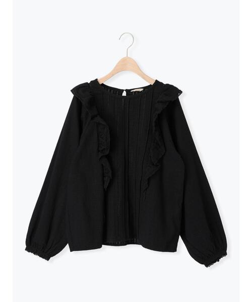 Samansa Mos2（サマンサ モスモス）の「ドビーストライプレースフリルブラウス（シャツ/ブラウス・レディース・ブルー/オフホワイト/レッド/ブラック・F）」の13枚目の写真