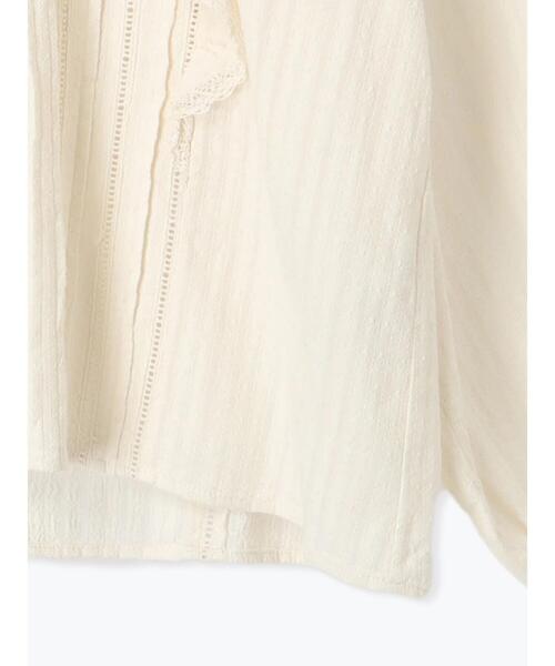 Samansa Mos2（サマンサ モスモス）の「ドビーストライプレースフリルブラウス（シャツ/ブラウス・レディース・ブルー/オフホワイト/レッド/ブラック・F）」の20枚目の写真