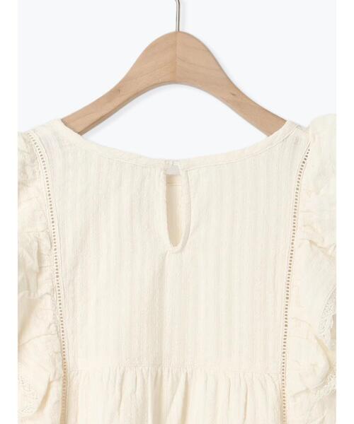 Samansa Mos2（サマンサ モスモス）の「ドビーストライプレースフリルブラウス（シャツ/ブラウス・レディース・ブルー/オフホワイト/レッド/ブラック・F）」の21枚目の写真