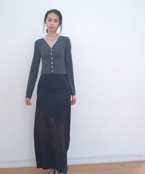 Charles Chaton（シャルルシャトン）の「river flow skirt（スカート・レディース・ブラック/ホワイト・34/36）」の14枚目の写真