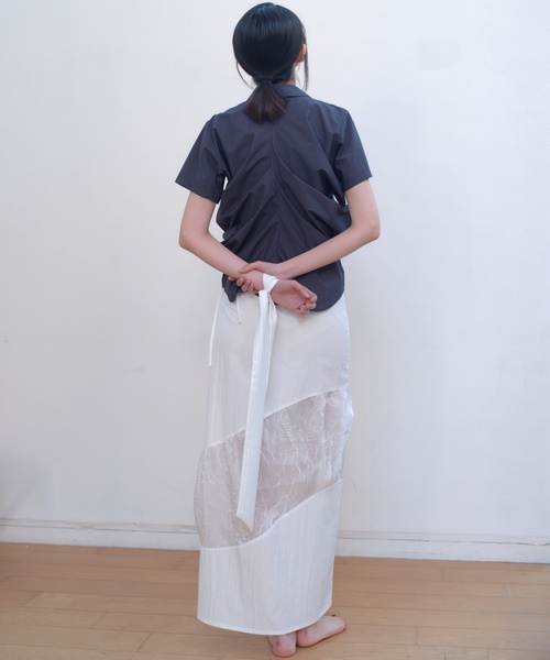 Charles Chaton（シャルルシャトン）の「river flow skirt（スカート・レディース・ブラック/ホワイト・34/36）」の15枚目の写真