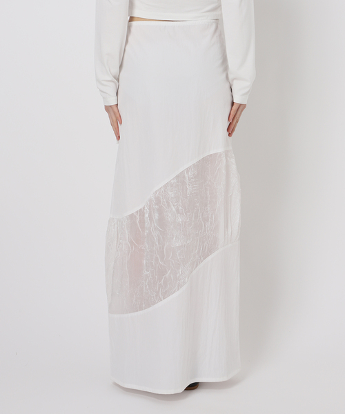 Charles Chaton（シャルルシャトン）の「river flow skirt（スカート・レディース・ブラック/ホワイト・34/36）」の3枚目の写真