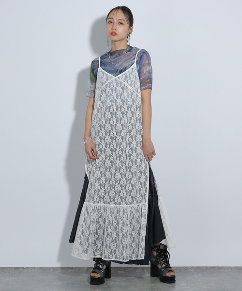 HARE 【Goshow×HARE】ガラレースドッキングキャミワンピース セール】フラワーレースキャミワンピース(HARE)（ワンピース
