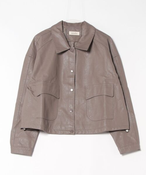 aimoha（アイモハ）の「クラシックカラーデザインPUレザージャケット（ライダースジャケット・レディース・ブラック/カーキ/グレー・MEDIUM/LARGE）」の19枚目の写真