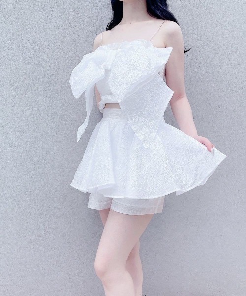 PAIN(ペイン)の「ジャガードフレアショートパンツ(その他パンツ・レディース・ホワイト/ブラック/ピンク・FREE)」の5枚目の写真