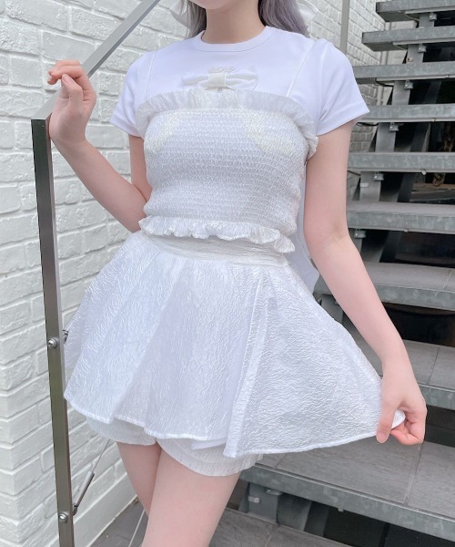 PAIN(ペイン)の「ジャガードフレアショートパンツ(その他パンツ・レディース・ホワイト/ブラック/ピンク・FREE)」の17枚目の写真