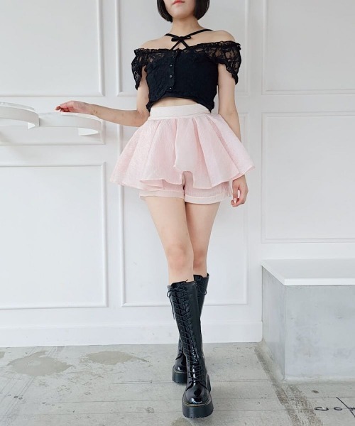 PAIN(ペイン)の「ジャガードフレアショートパンツ(その他パンツ・レディース・ホワイト/ブラック/ピンク・FREE)」の21枚目の写真