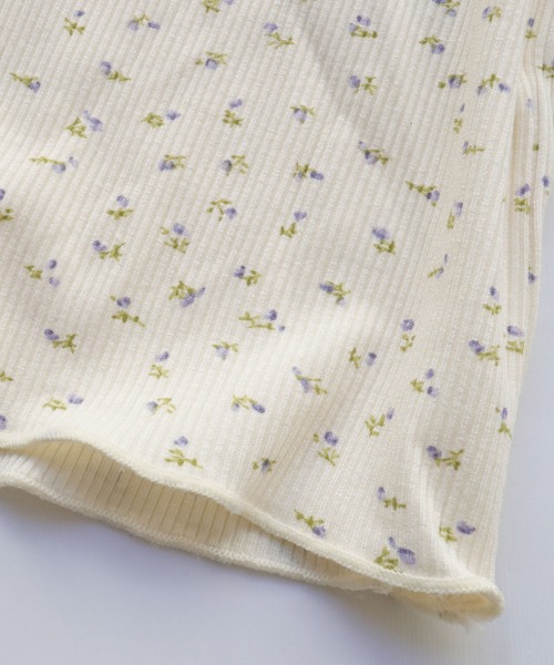 Crisp（クリスプ）の「ヘンリーネックフラワーTシャツ（Tシャツ/カットソー・レディース・グレー/アイボリー・FREE）」の20枚目の写真