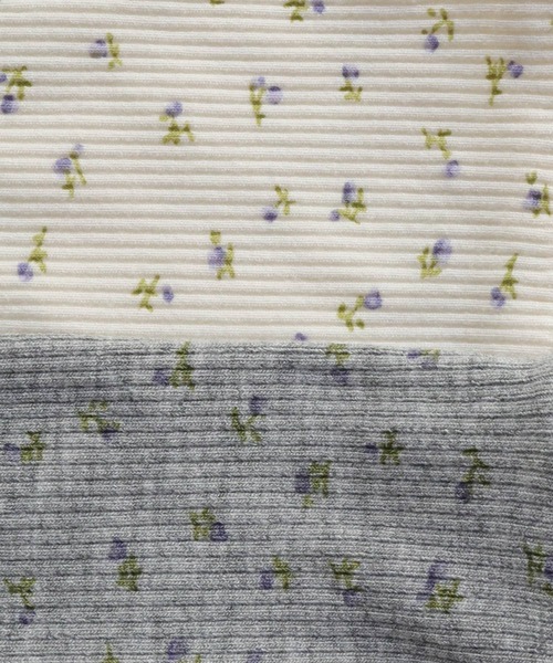 Crisp（クリスプ）の「ヘンリーネックフラワーTシャツ（Tシャツ/カットソー・レディース・グレー/アイボリー・FREE）」の21枚目の写真