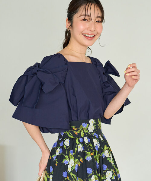 La boutique BonBon - 23 La boutique bonbon リバティ 花柄 ブラウス シャツ La boutique BonBon - 23 La boutique bonbon リバティ 花柄