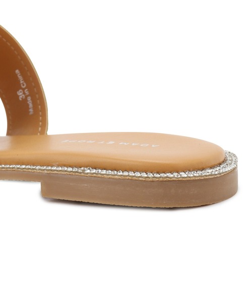 ADAM ET ROPE'(アダムエロペ)の「【39サイズ追加】Iストラップラインストーンサンダル(サンダル・レディース・ブラック/シルバー/ベージュ・38/37/36/39)」の18枚目の写真