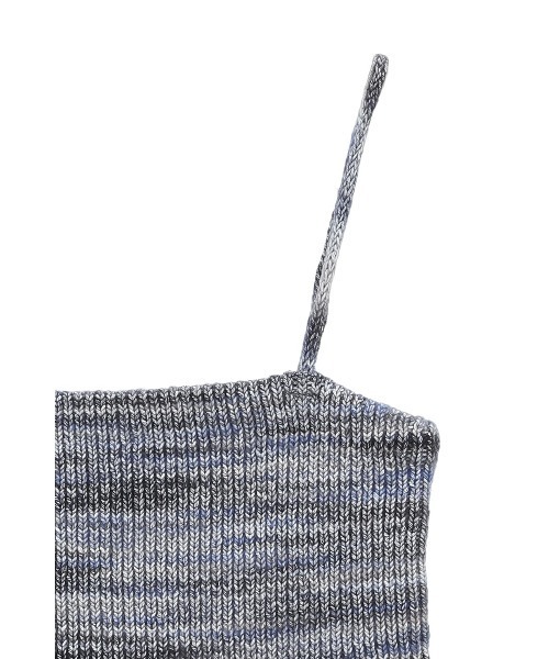 セール】MIX BORDER SIDE HOLE KNIT TOPS（キャミソール）｜CLANE