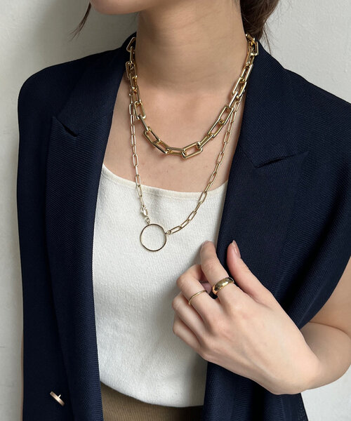 DouDou（ドゥドゥ）の「メガネ太チェーンネックレス（ネックレス・レディース・ゴールド/シルバー・FREE）」の7枚目の写真