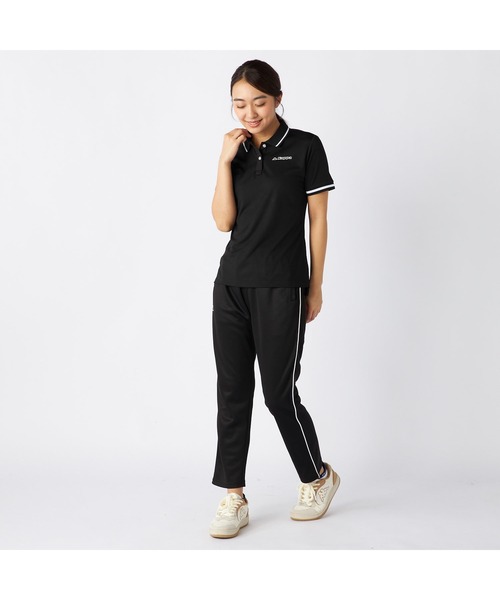 Kappa（カッパ）の「Kappa カッパ 半袖 ポロシャツ ワンポイント ロゴ 紫外線対策 UVカット 吸汗速乾 メッシュ ハーフボタン 衿袖ライン入り Tシャツ（ポロシャツ・レディース・ブラック/ホワイト/ネイビー・M/L/LL）」の16枚目の写真