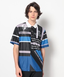 MARK&amp;LONA - マークアンドロナ ゴルフウェア ポロシャツ メンズ 半袖 柄 トップス 中古 メンズ マークアンドロナ MARK&LONA 半袖ポロシャツ 46(M
