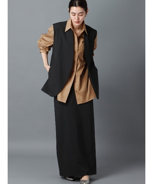 CIS.（シス）の「CIS． Iラインペンシルロングスカート ウォッシャブル（スカート・レディース・ブラック系/グレー系・34(5号)/36(7号)/38(9号)/40(11号)）」の5枚目の写真