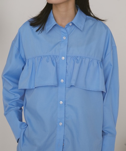 Auntie Rosa（アンティローザ）の「【KICO direction item】アソートフリルシャツ（シャツ/ブラウス・レディース・ブルー/ブルー系その他・FREE）」の13枚目の写真