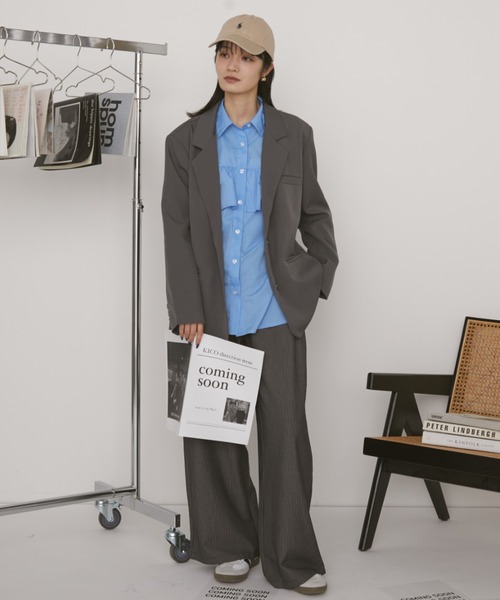 Auntie Rosa（アンティローザ）の「【KICO direction item】アソートフリルシャツ（シャツ/ブラウス・レディース・ブルー/ブルー系その他・FREE）」の17枚目の写真