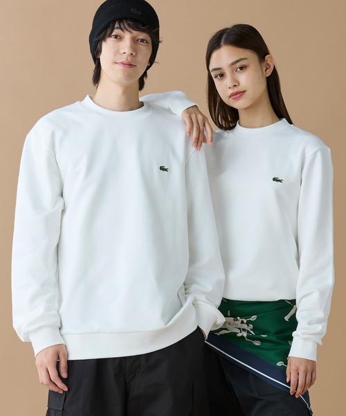 LACOSTE（ラコステ）の「エッセンシャルクルーネックスウェット（スウェット・メンズ・カーキ/ブラウン/ホワイト/ベージュ/ライトブルー/ブラック/セージグリーン/ネイビー/グレー・4/5/2/3/6）」の2枚目の写真