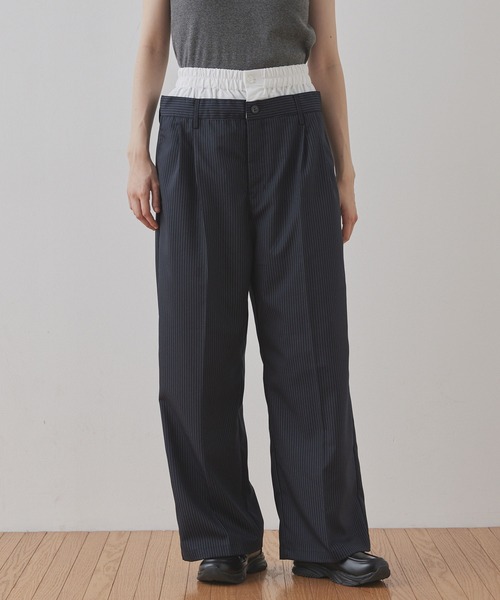 【美品】NEAT ツータック　ストライプ　スラックス　スリット IMG_5094_7Tap4If.jpeg