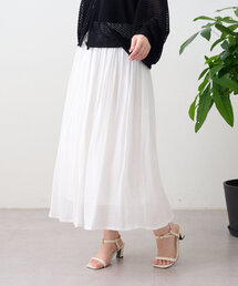 【新色追加！】春夏で着まわせる、ギャザーロングスカート
