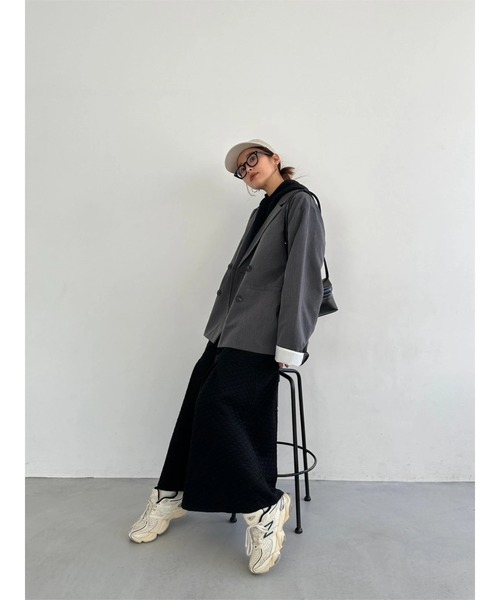 TRUNC（トランクエイティーエイト）の「Hooded Quilting Dress（ワンピース・レディース・ブラック/アイボリー・FREE）」の9枚目の写真