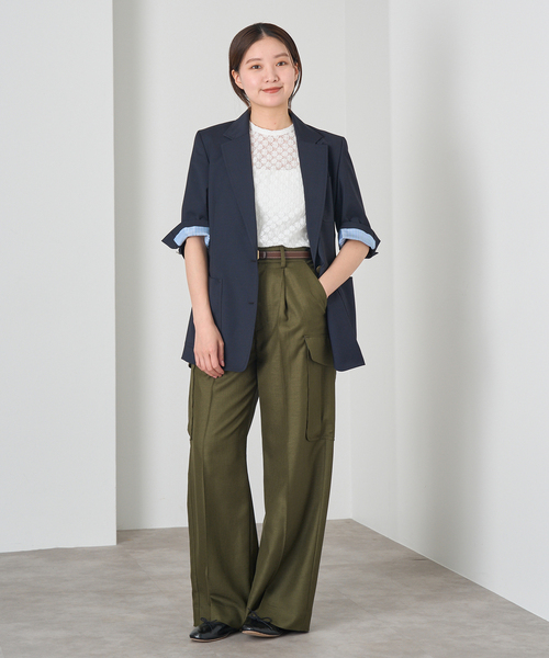 IENA（イエナ）の「《追加3》ウォッシャブル カーゴスラックス（スラックス・レディース・カーキ/ネイビー・34/36/38/40）」の4枚目の写真