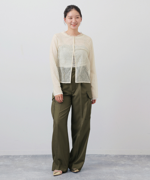 IENA（イエナ）の「《追加3》ウォッシャブル カーゴスラックス（スラックス・レディース・カーキ/ネイビー・34/36/38/40）」の8枚目の写真