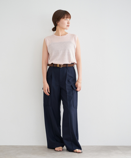 IENA（イエナ）の「《追加3》ウォッシャブル カーゴスラックス（スラックス・レディース・カーキ/ネイビー・34/36/38/40）」の10枚目の写真